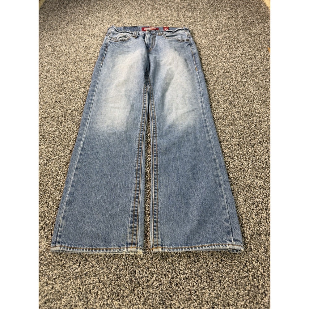 Vintage Y2K Aeropostale Straight Leg Jeans Men's Size 28x30 Blue Baggy